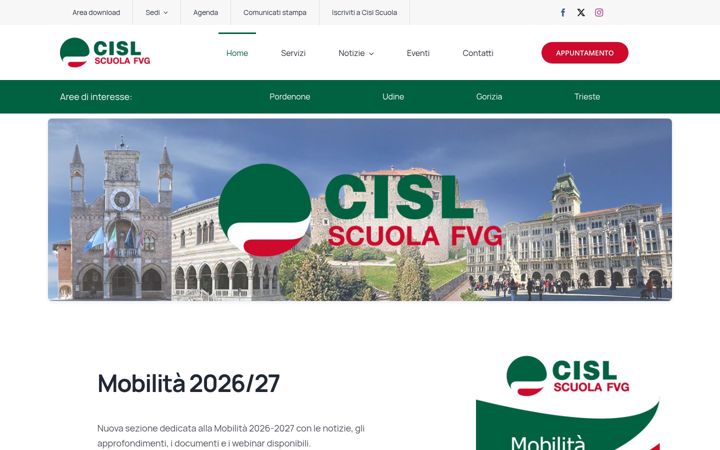 Screenshot of cislscuolafvg.it