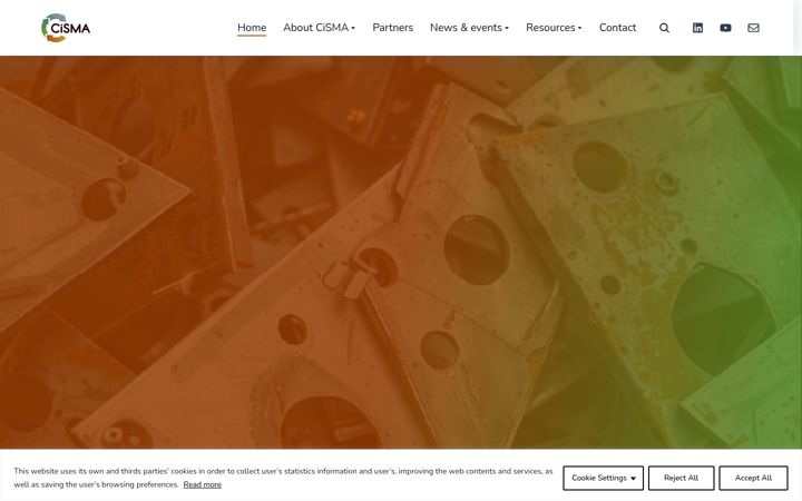 Snímek obrazovky cisma-project.eu