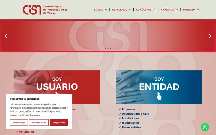 Screenshot di cismalaga.es