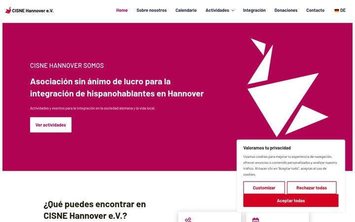 Skjermbilde av cisnehannover.org