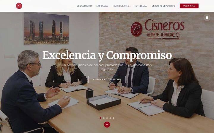 Screenshot of cisnerosbufete.com