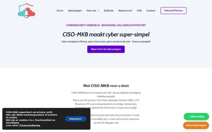 Екранна снимка на ciso-mkb.nl