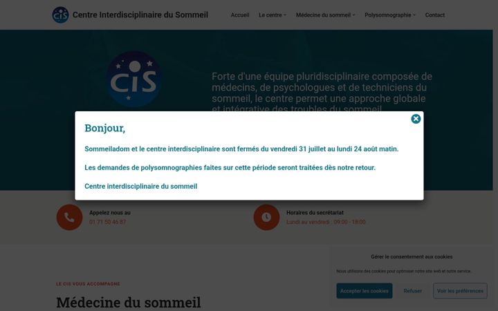 Captură de ecran a cisparis.net