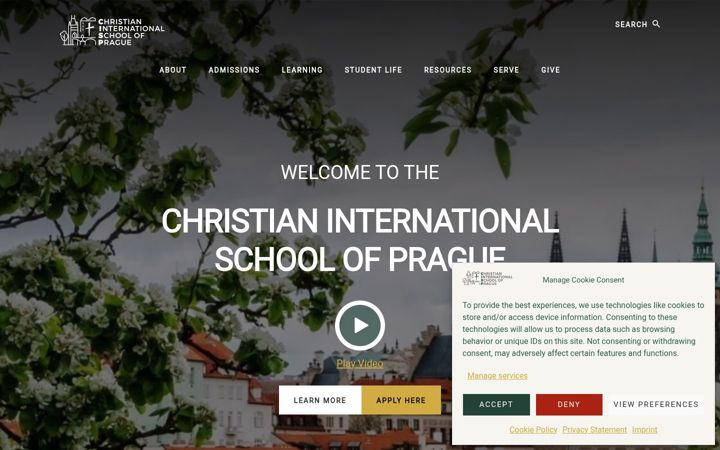Captură de ecran a cisprague.org