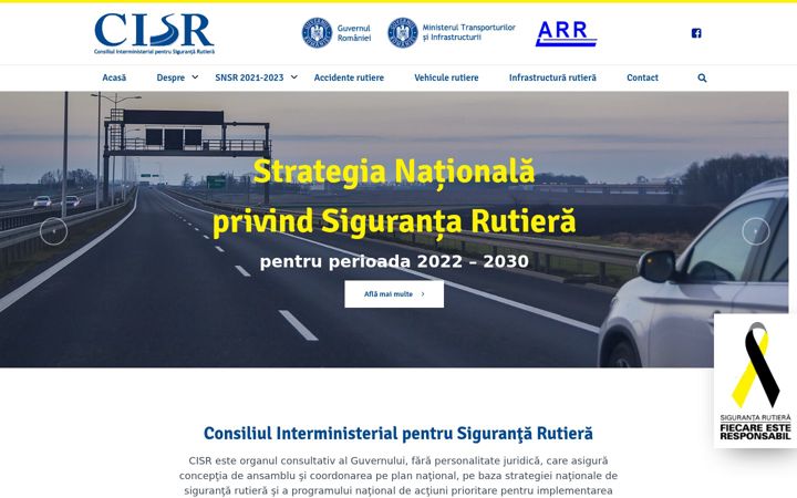Snímek obrazovky cisr.ro