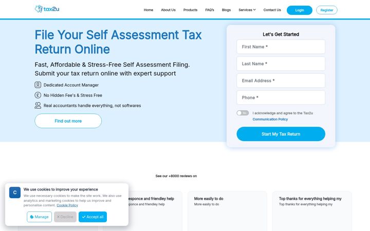 Screenshot di cisregistration.co.uk