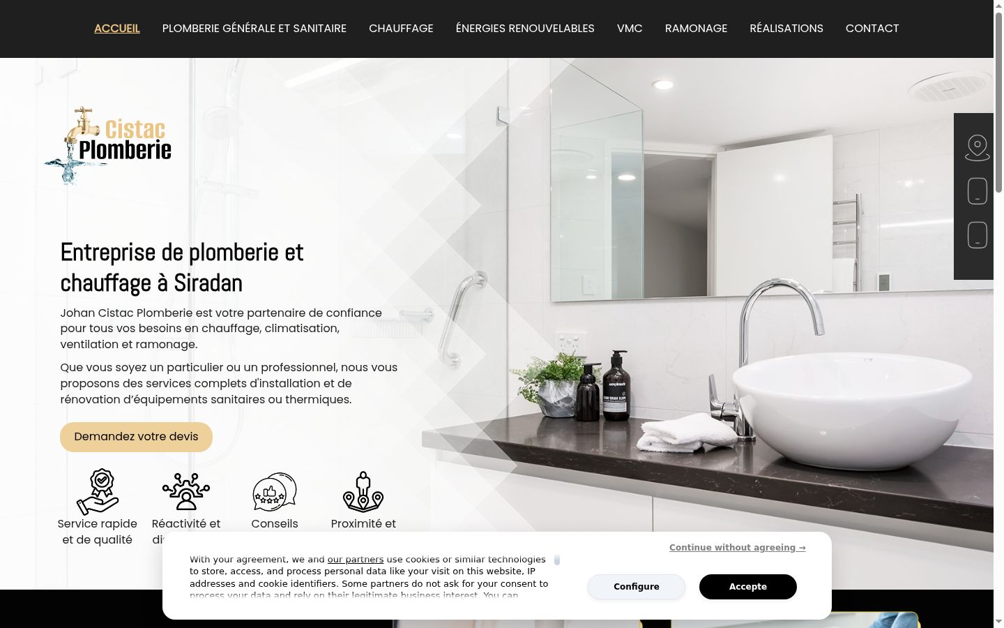 Sutikimo reklamjuostės, rodytos prieš bet kokią sąveiką, ekrano kopija