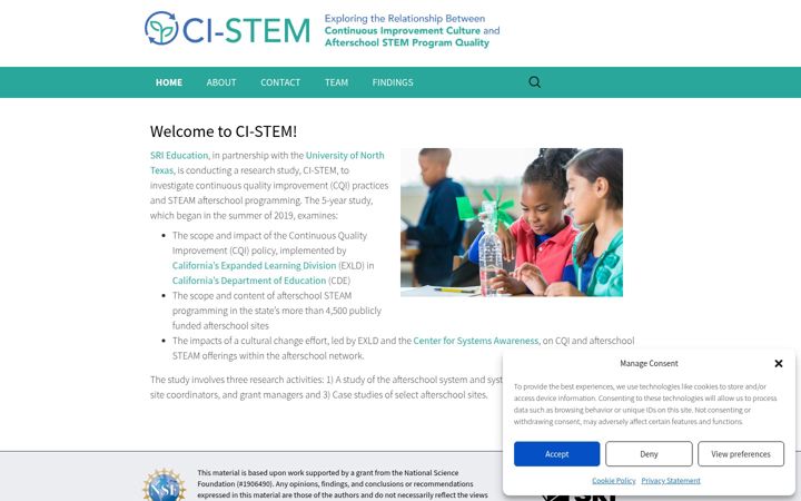 Captură de ecran a cistemresearch.org