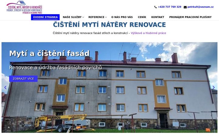 Captura de ecrã de cisteni-myti-natery-fasad.cz