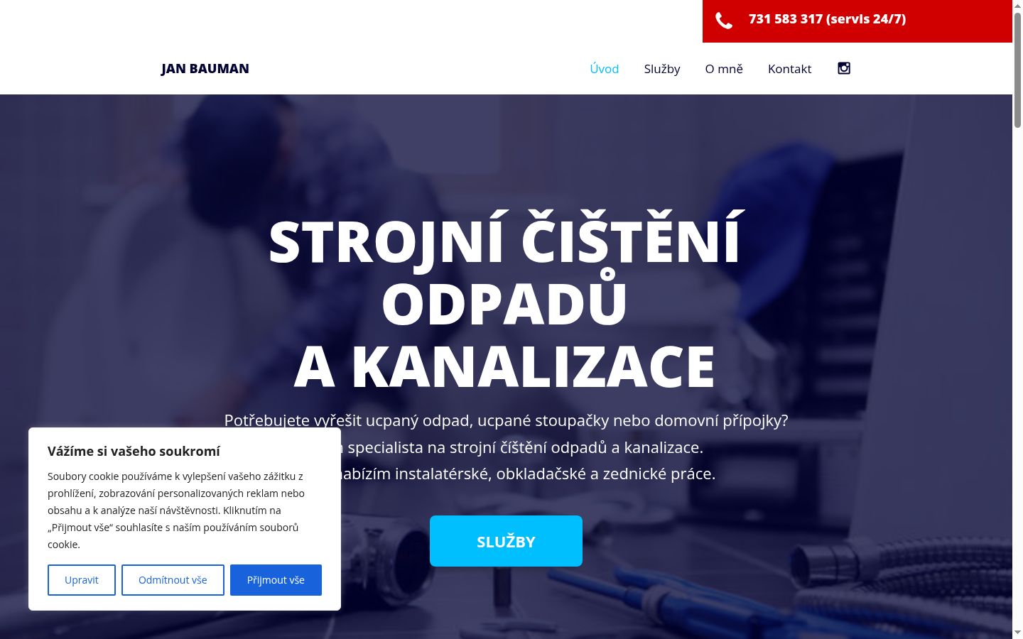 Snímek obrazovky baneru souhlasu zobrazeného před jakoukoli interakcí