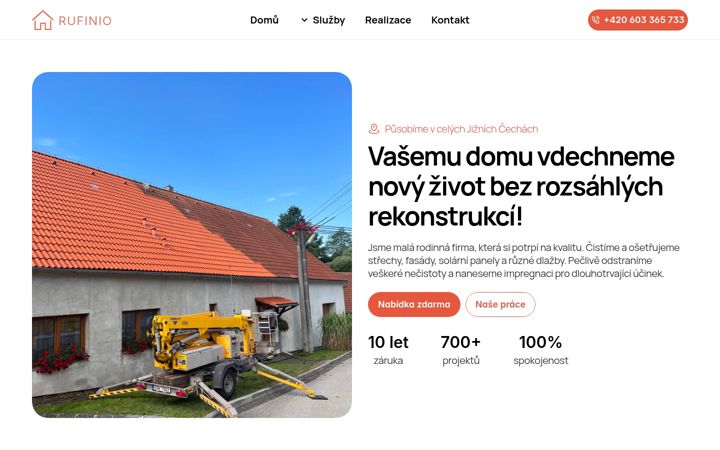 Captura de ecrã de cisteni-rufinio.cz