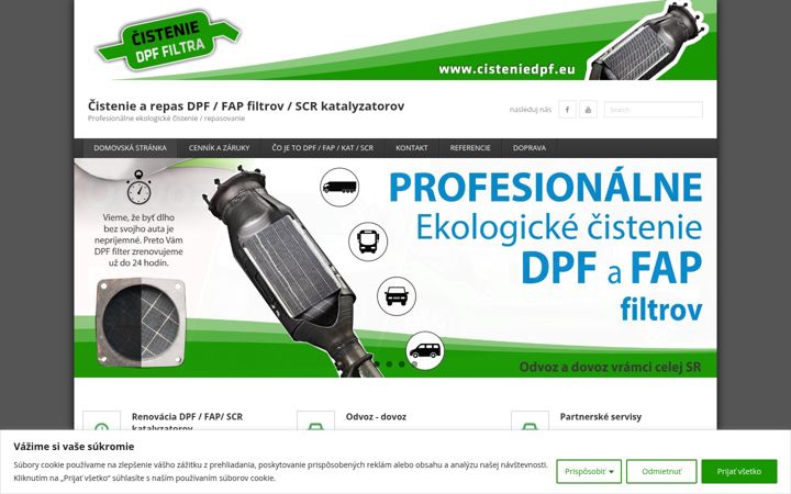 Snímek obrazovky cisteniedpf.eu