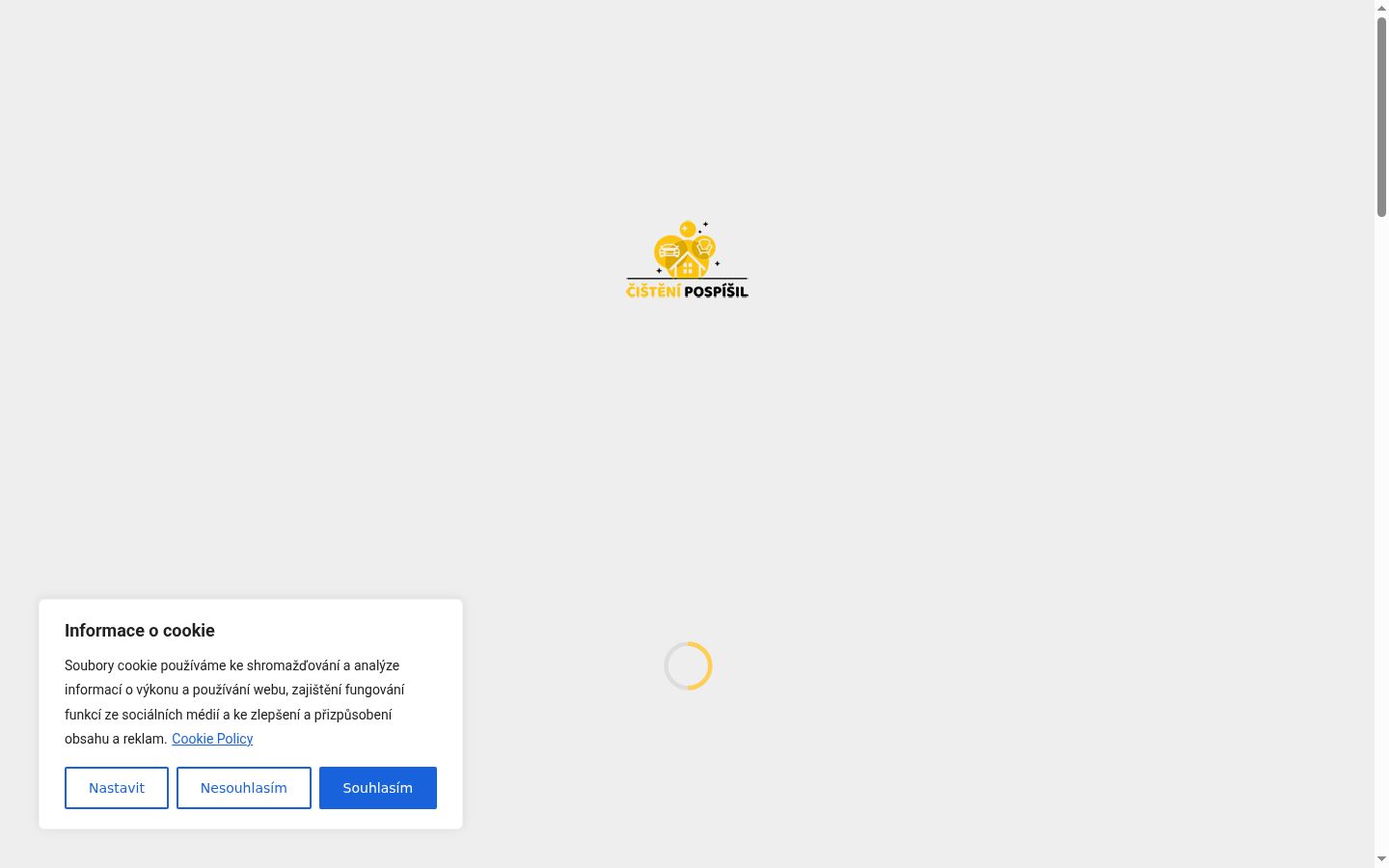 Captura de pantalla del banner de consentimiento mostrado antes de cualquier interacción