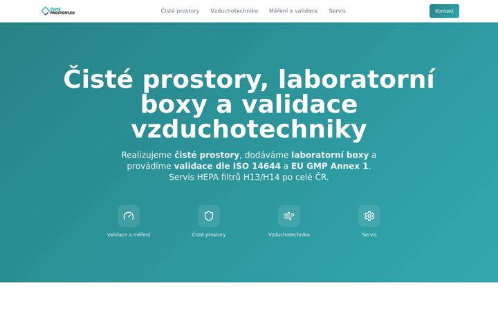 Screenshot of cisteprostory.eu
