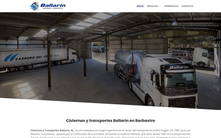 Screenshot of cisternasballarin.com