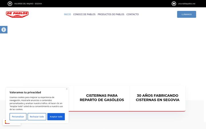 Screenshot of cisternasparacombustible.com