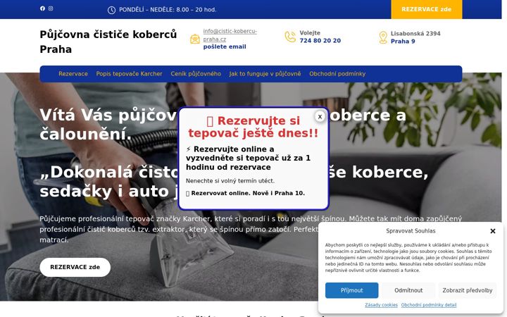 Skjámynd af cistic-kobercu-praha.cz