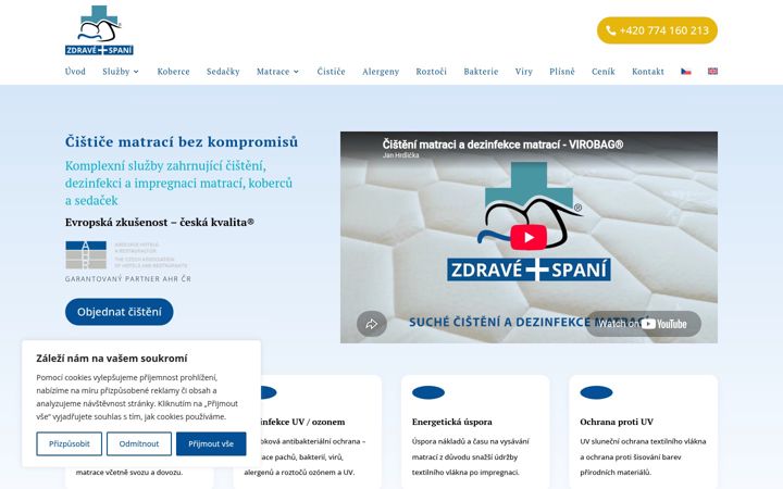 Skjámynd af cistic-matraci.cz