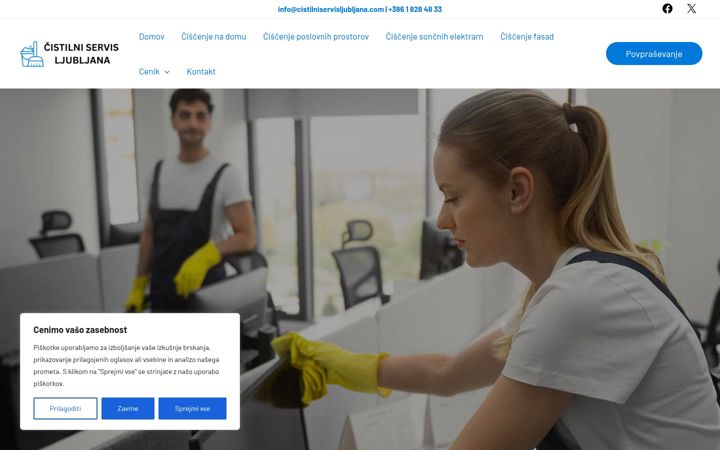 Screenshot of cistilniservisljubljana.com