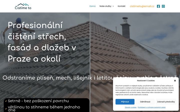 Skjámynd af cistimeto.cz
