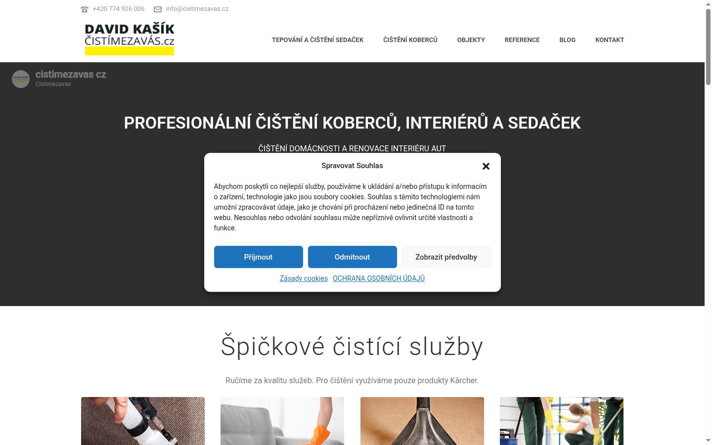 Snimka zaslona bannera za privolu prikazanog prije bilo kakve interakcije