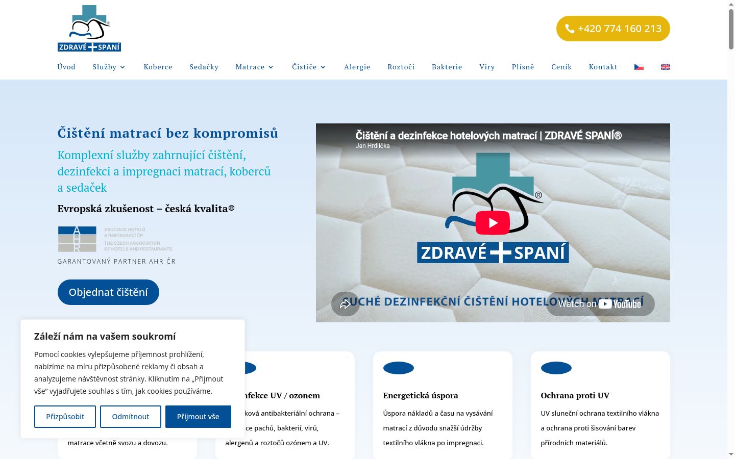 Captura de ecrã do banner de consentimento apresentado antes de qualquer interação