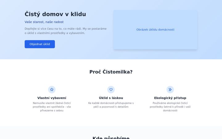 Skjámynd af cistomilka.cz