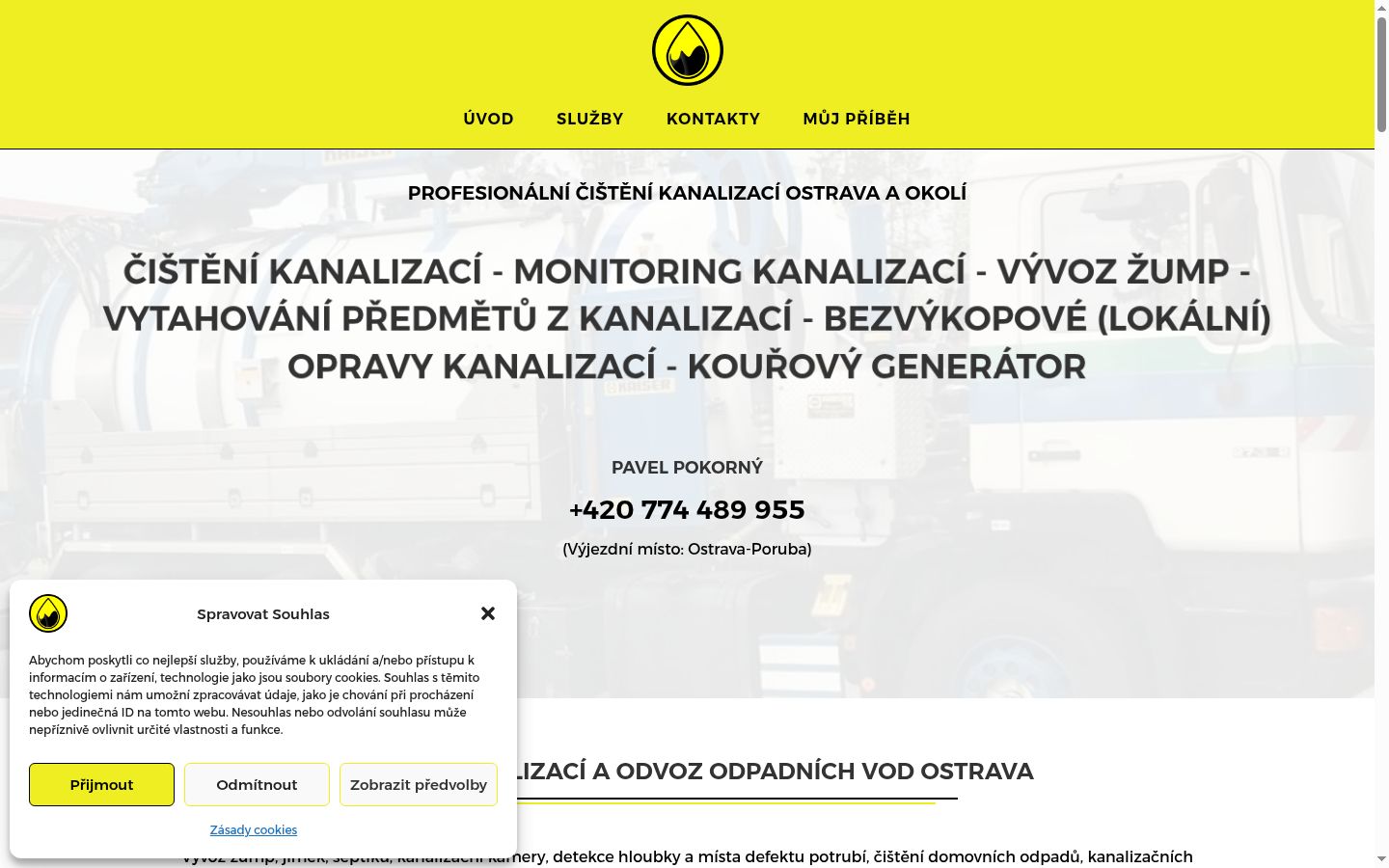 Snimka zaslona bannera za privolu prikazanog prije bilo kakve interakcije