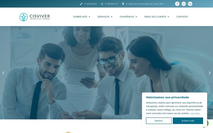 Ekrano kopija cisviver.com.br