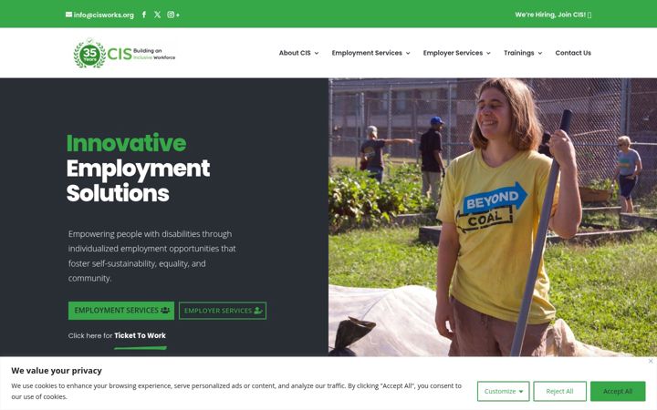 Captură de ecran a cisworks.org