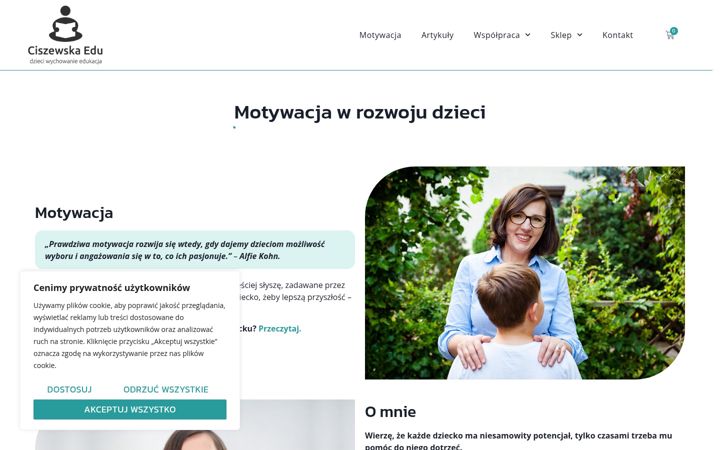 Ekraanipilt saidist ciszewska.edu.pl