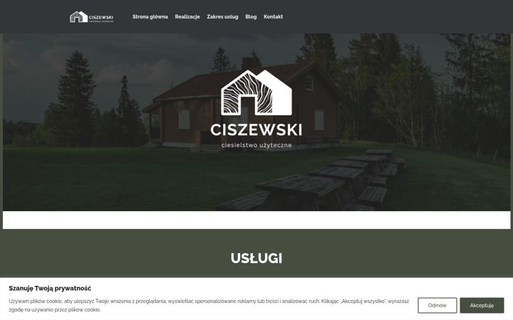 Ekraanipilt saidist ciszewskiciesielstwo.pl