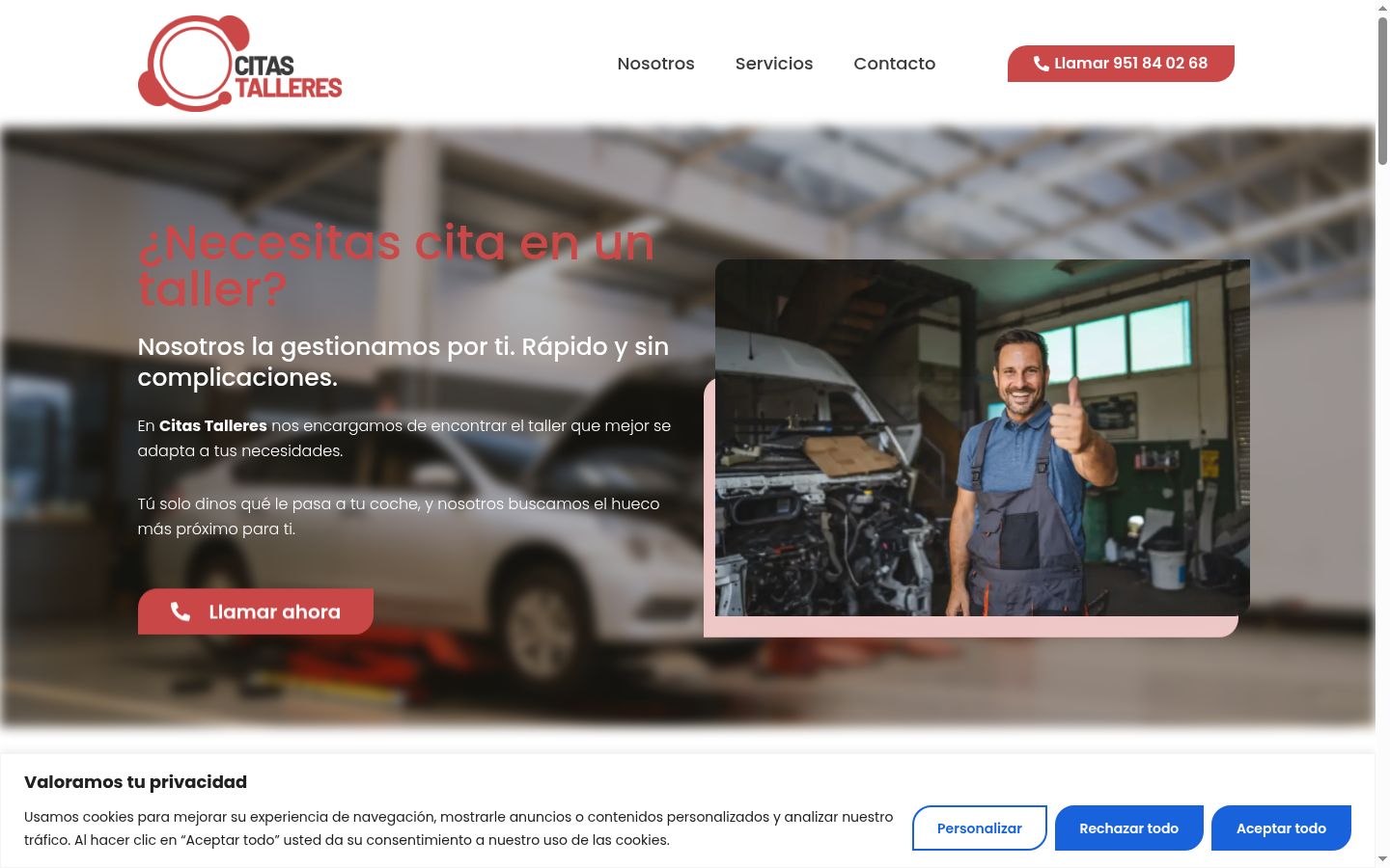 Screenshot del banner di consenso mostrato prima di qualsiasi interazione