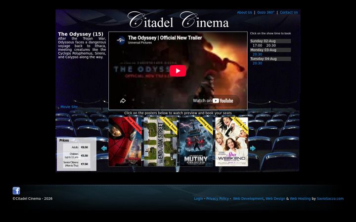 Screenshot of citadelcinema.com