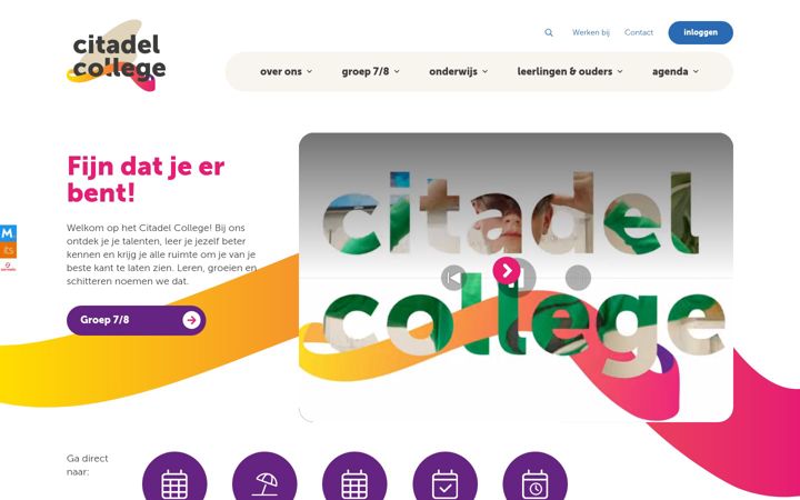 Екранна снимка на citadelcollege.nl