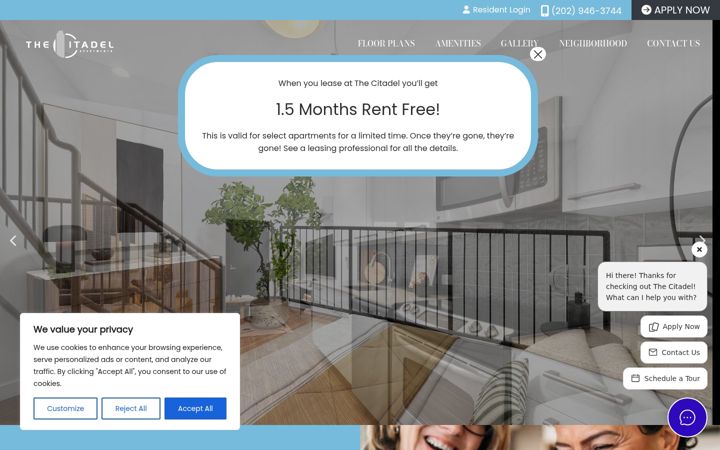 Screenshot of citadelliving.com