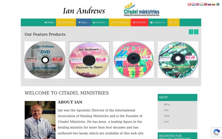 Screenshot of citadelministries.com