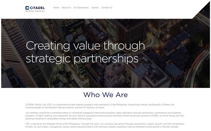 Screenshot of citadelpacific.com