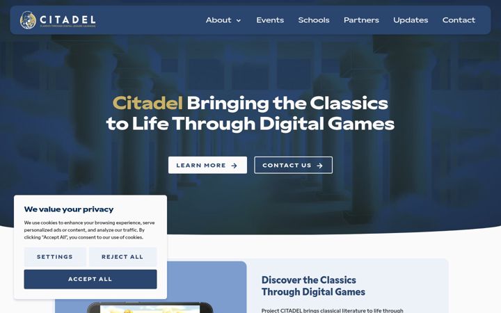 Screenshot of citadelprojectclassics.com