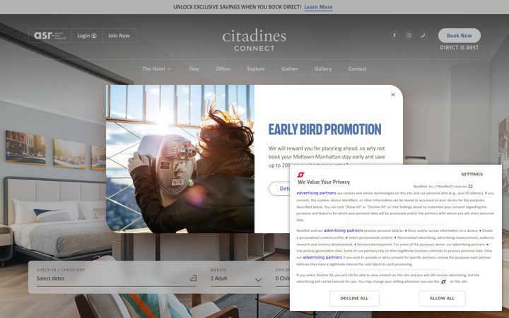 Screenshot of citadinesnyc.com
