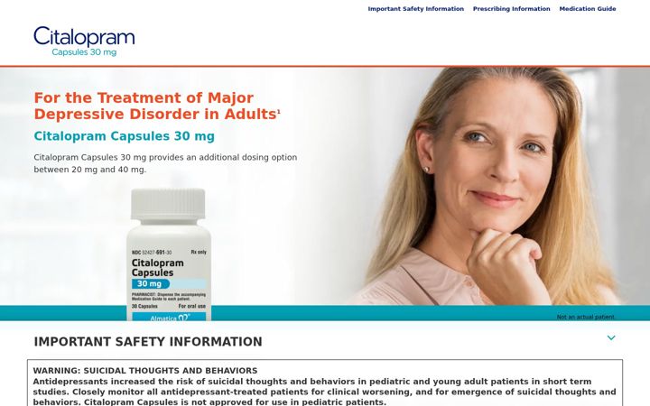 Screenshot of citalopram30.com