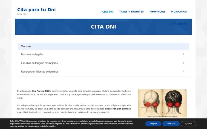 Screenshot di citaparatudni.es