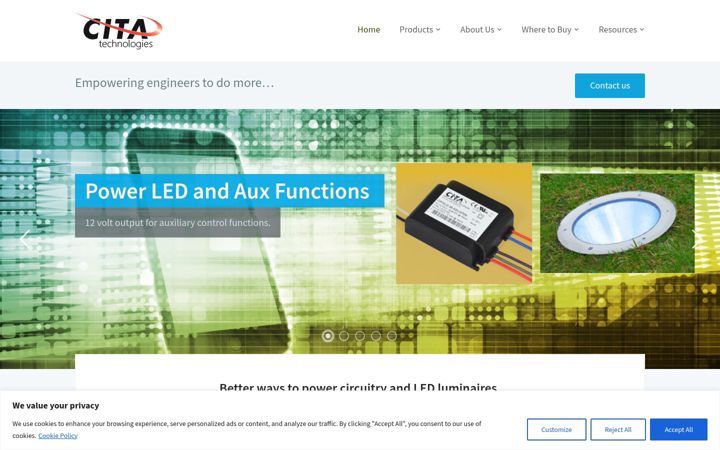 Screenshot of citapower.com