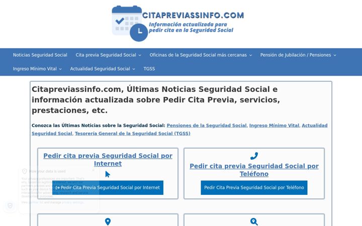 Screenshot of citapreviassinfo.com