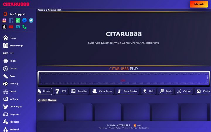 Captură de ecran a citaru888.org
