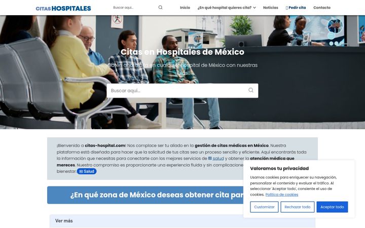 Screenshot of citas-hospital.com