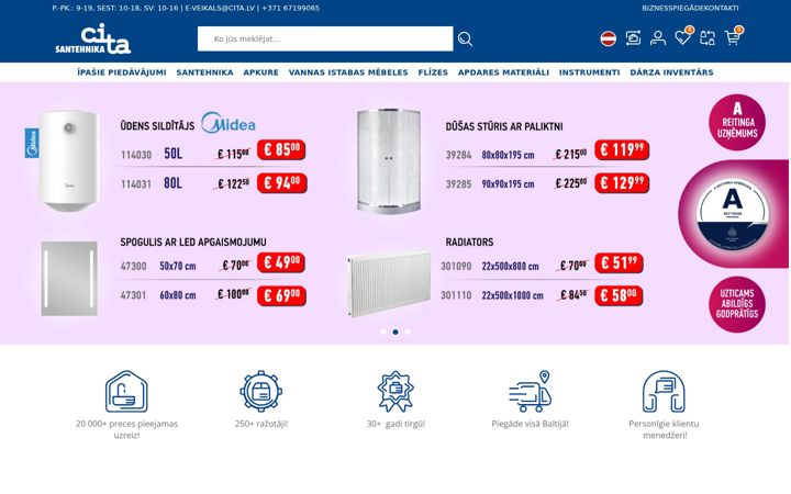 Screenshot of citasantehnika.lv