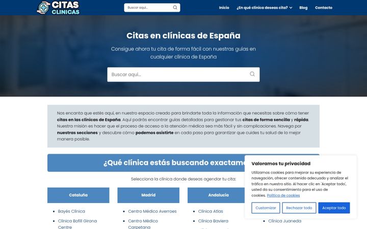 Screenshot di citasclinica.es