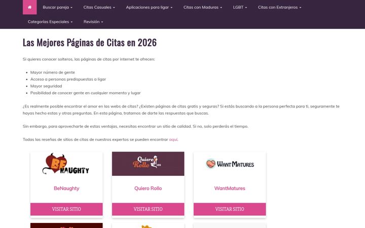 Screenshot of citasenlaweb.com