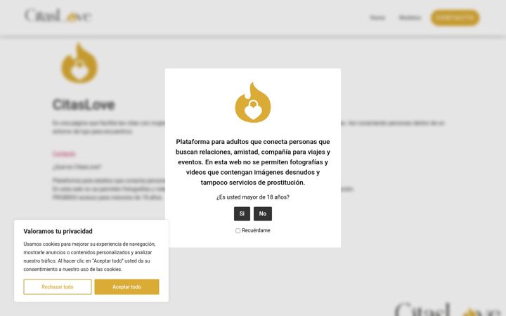 Screenshot of citaslove.com
